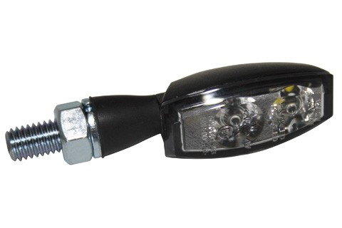 LED Blinker BLAZE schwarzes Metallgehäuse klares Glas  E-geprüft